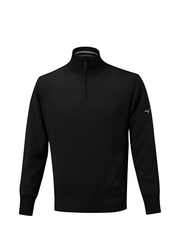 

Черный ветрозащитный свитер на подкладке wproof с длинными рукавами Mizuno