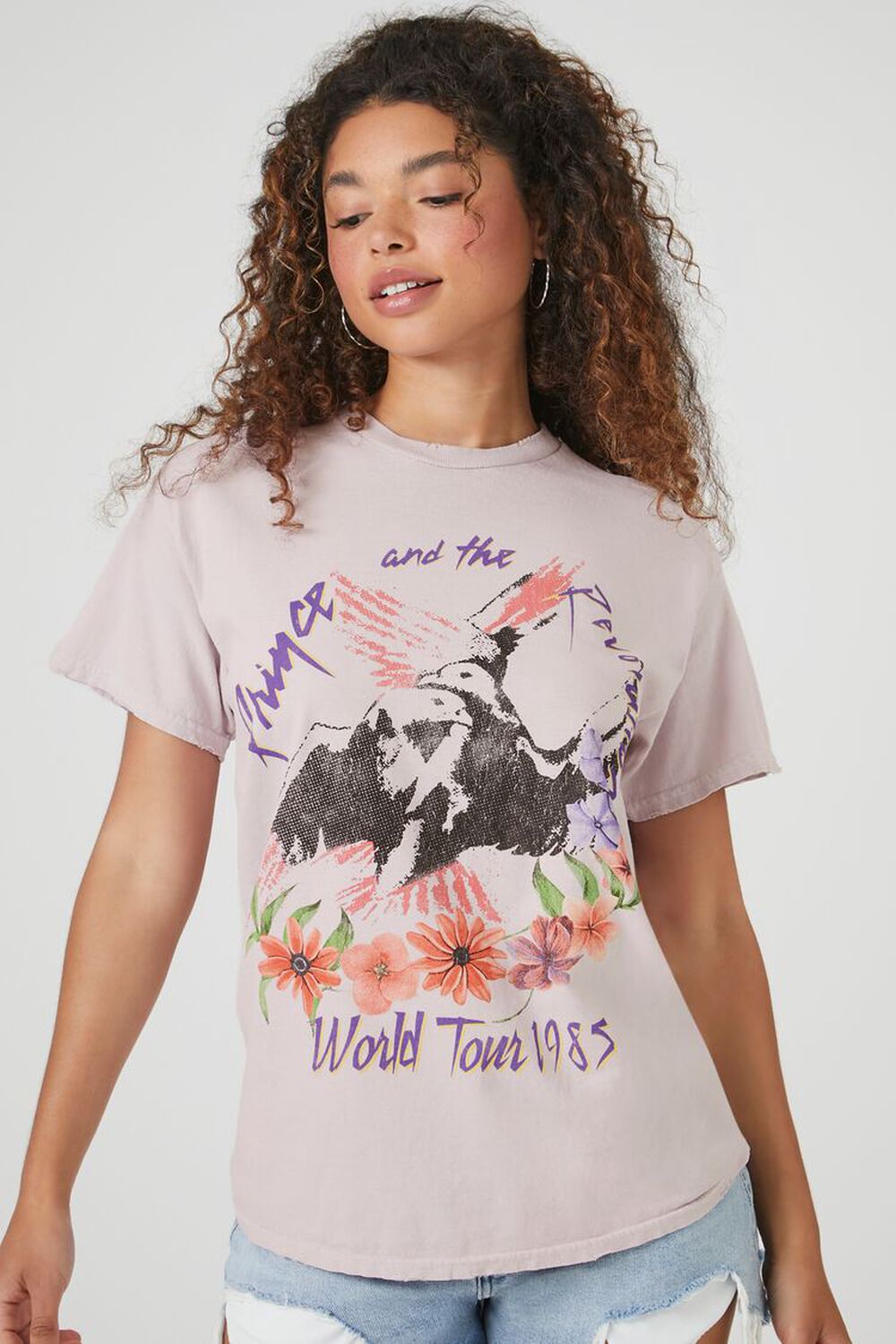 

Футболка Prince World Tour 1985 с графическим рисунком Forever 21, фиолетовый