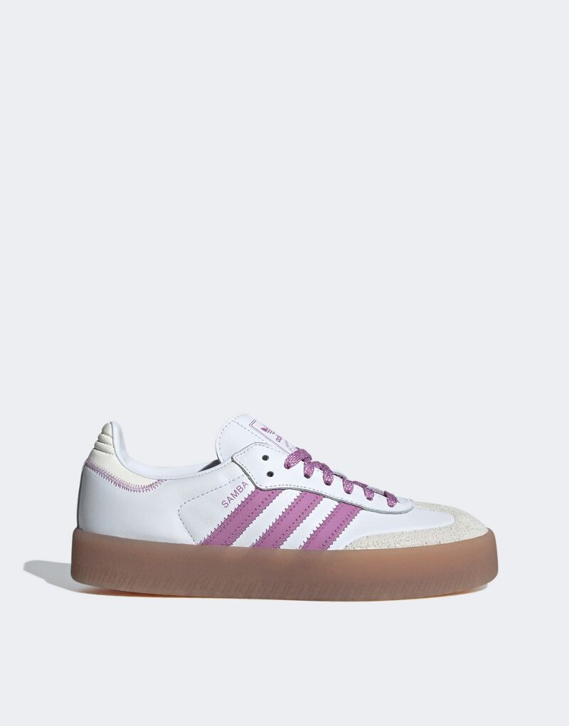 

Бело-фиолетовые кроссовки adidas Sambae