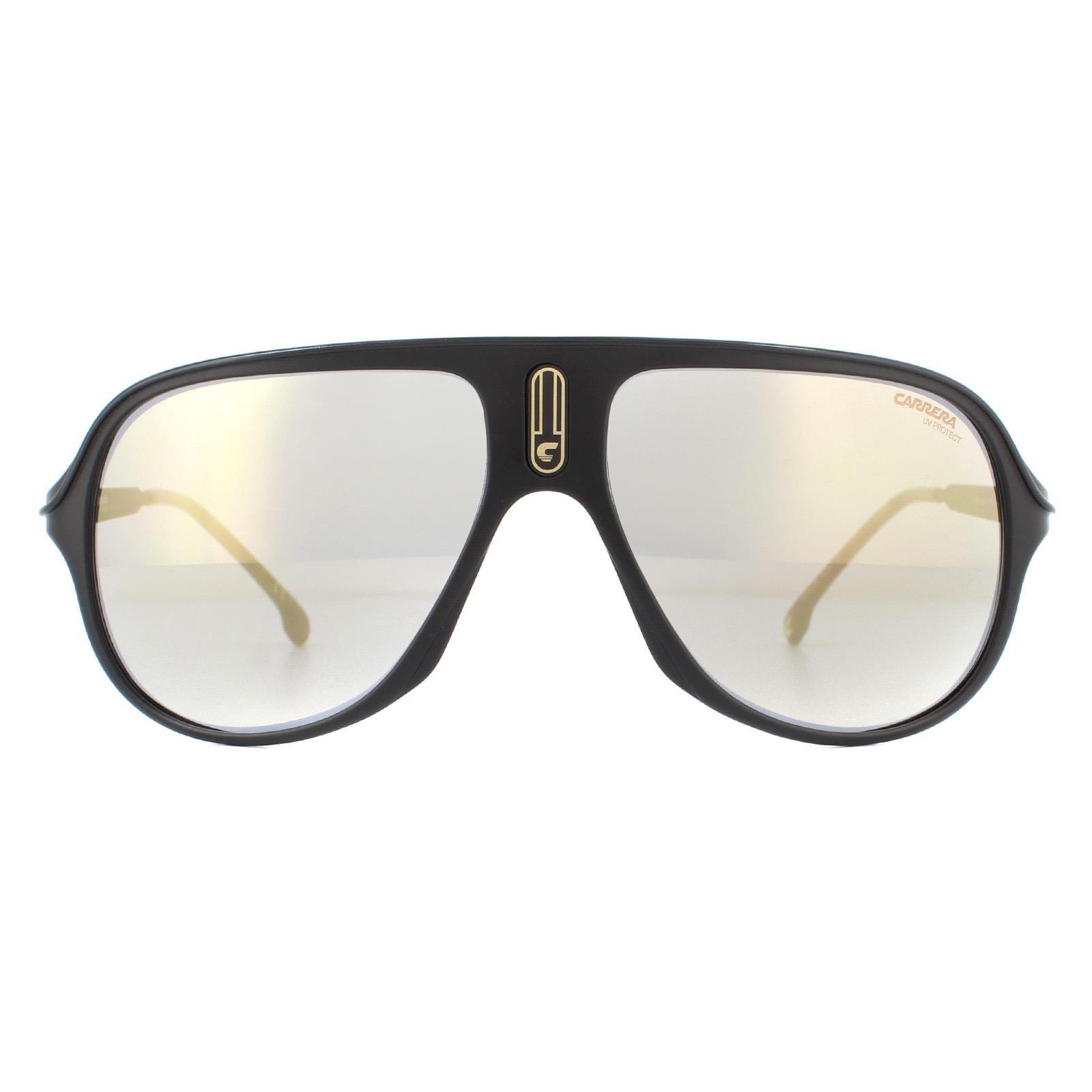 Матовые черные серые бронзовые зеркальные солнцезащитные очки-авиаторы Carrera, черный зеркало black