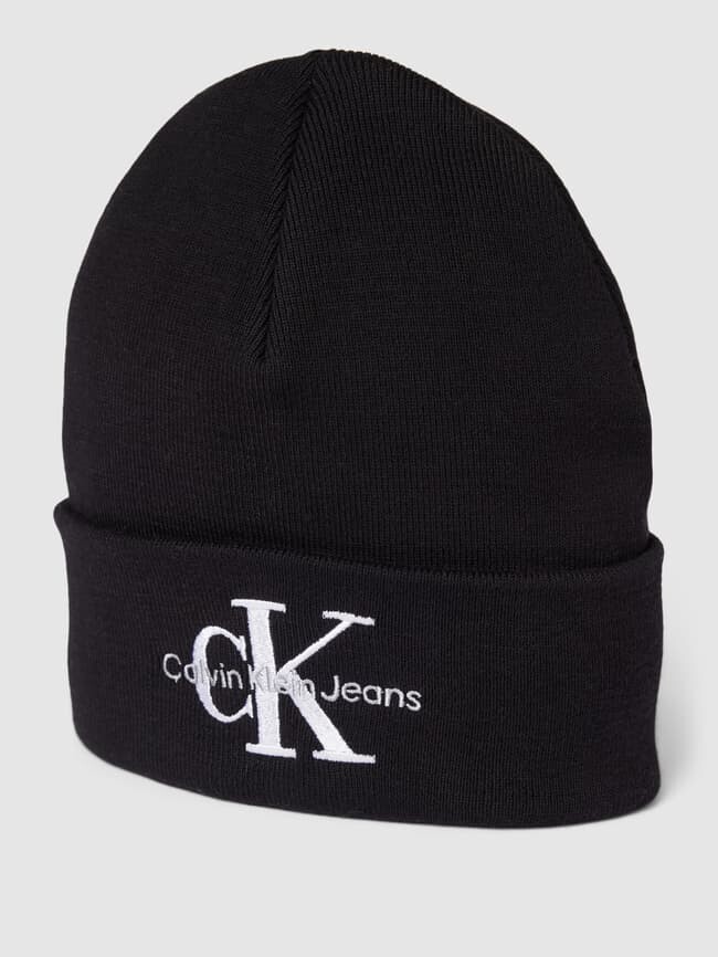 

Шапка из чистого хлопка модель "ЭМБРО" Calvin Klein Jeans, черный