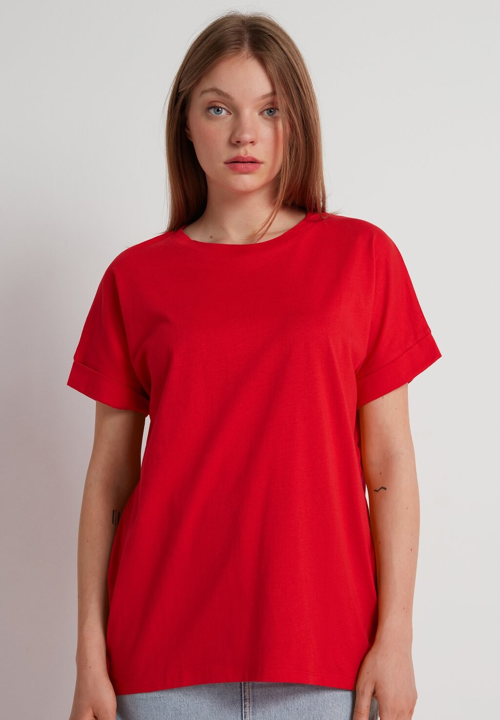 

Футболка базовая KIMONO CUFF Tezenis, цвет rot new red