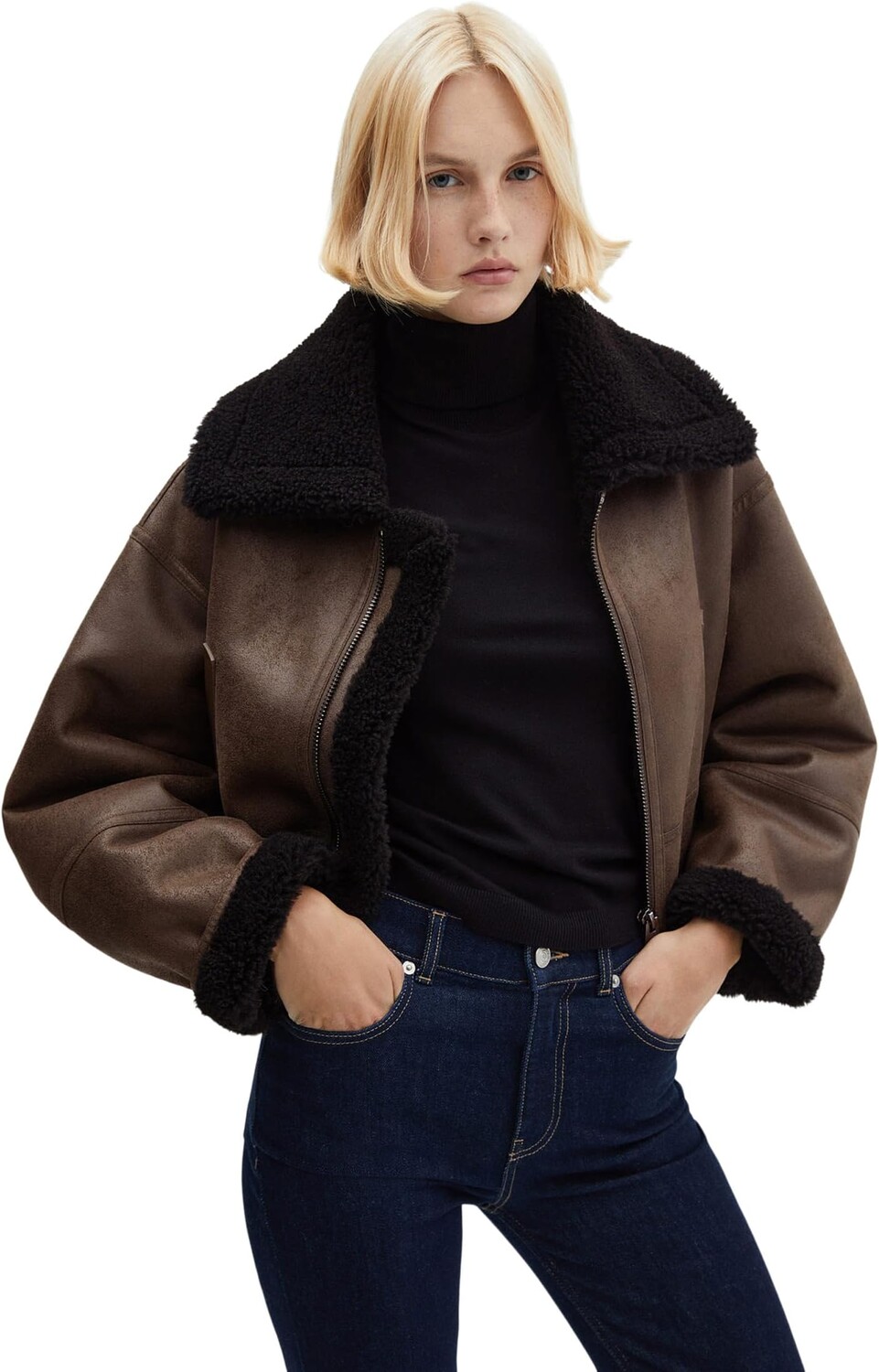 

Куртка Bikini Jacket MANGO, коричневый