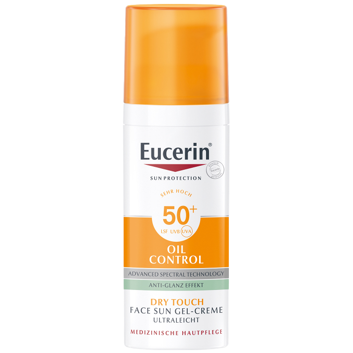eucerin sun skin protection dry touch oil control sun gel cream ultra light spf 50 6 76 fl oz 200 ml Крем-гель для лица с spf50+ Eucerin Oil-Control, 50 мл
