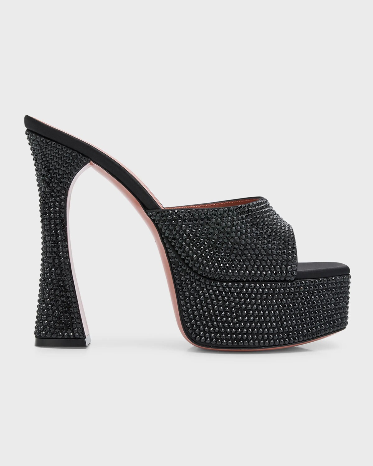 

Сандалии Dalida на платформе с кристаллами Amina Muaddi, цвет Black And Jet