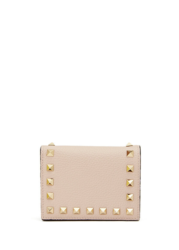 

Розовый женский кожаный кошелек rockstud Valentino Garavani