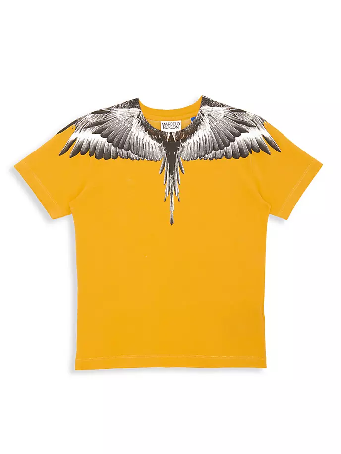 Футболка Travel Wings для маленьких мальчиков и мальчиков Marcelo Burlon, желтый футболка marcelo burlon snake wings regular tee