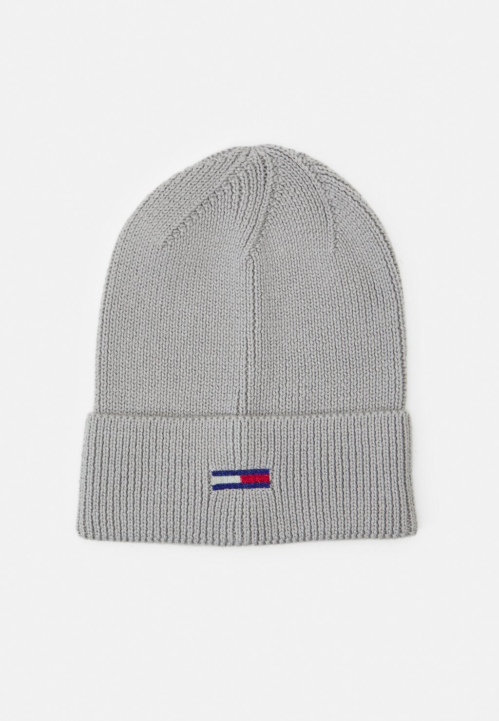 

Шапка Tommy Jeans FLAG BEANIE, цвет silver grey