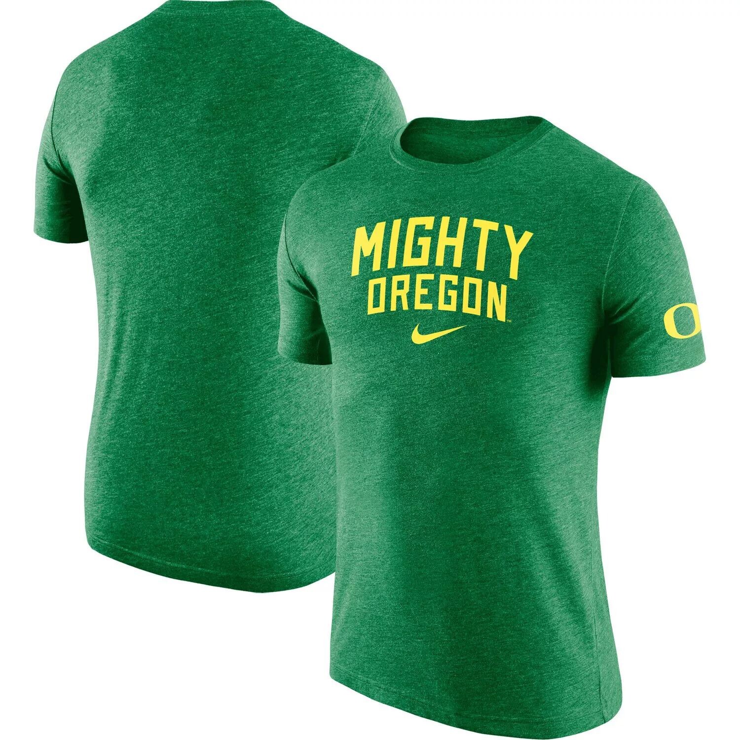

Мужская зеленая футболка Oregon Ducks 2-Hit Tri-Blend Performance Nike, Зеленый
