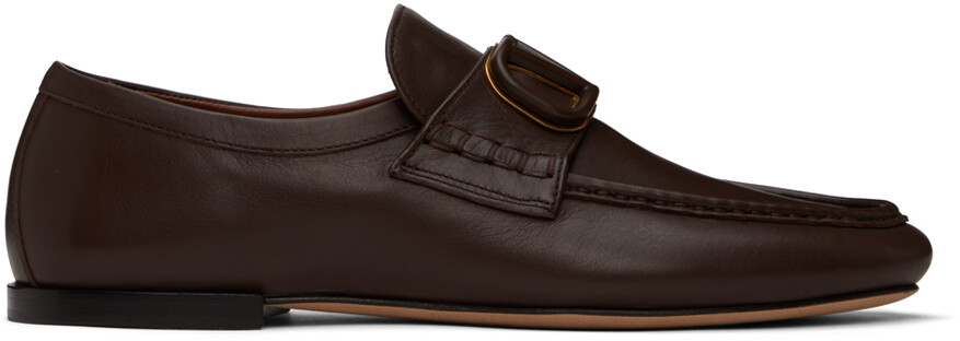 

Коричневые лоферы с логотипом VLogo Valentino Garavani