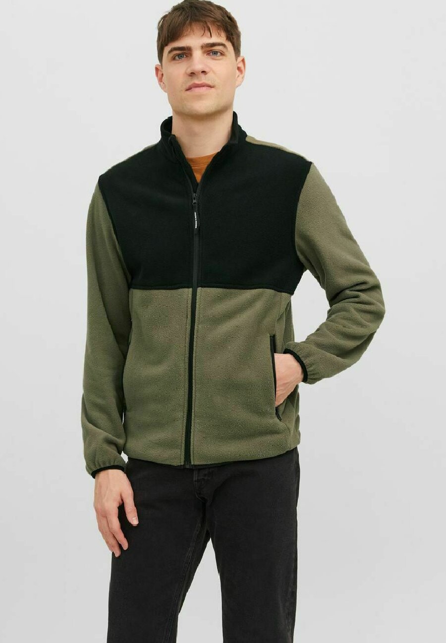 

Флисовая куртка KLASSISCHE Jack & Jones, пыльный оливковый