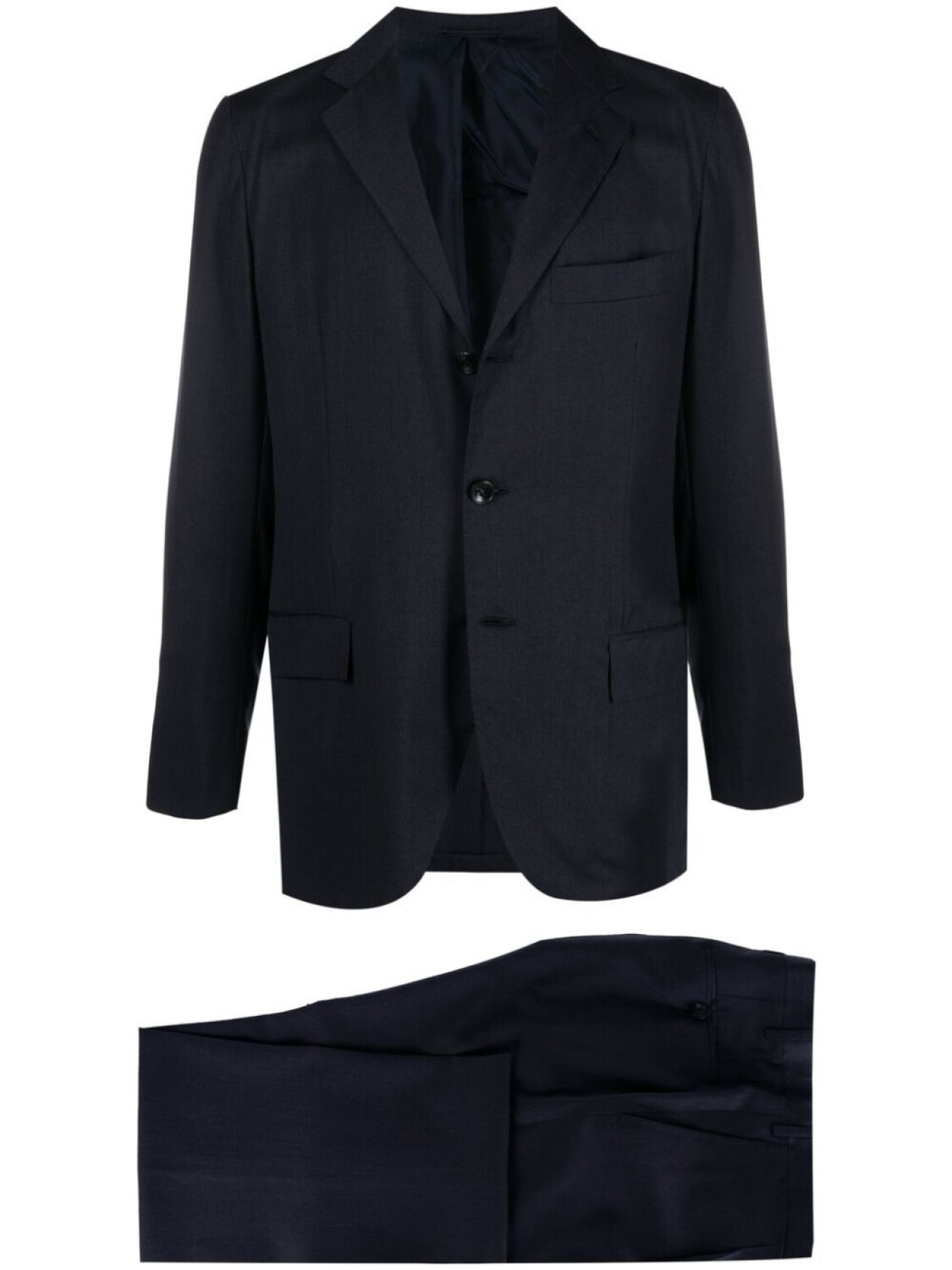 

Kiton костюм-двойка с однобортным пиджаком, синий