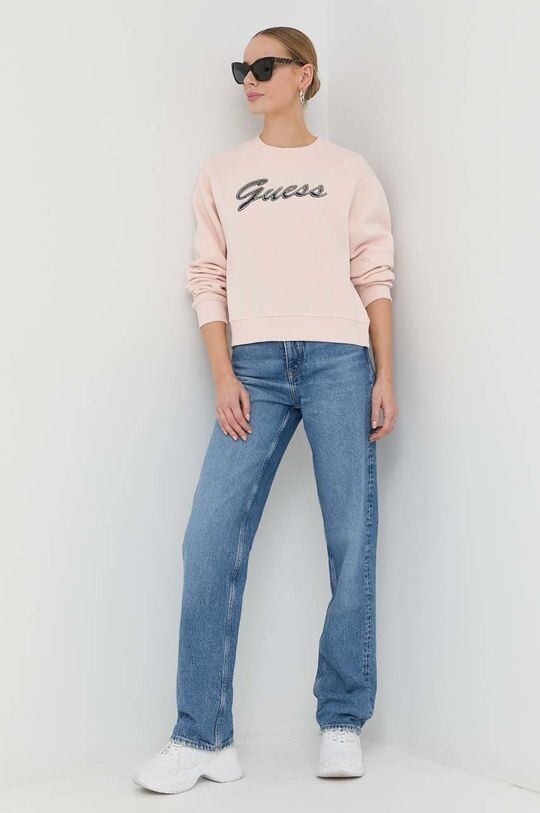 

Угадайте, толстовка Guess, розовый