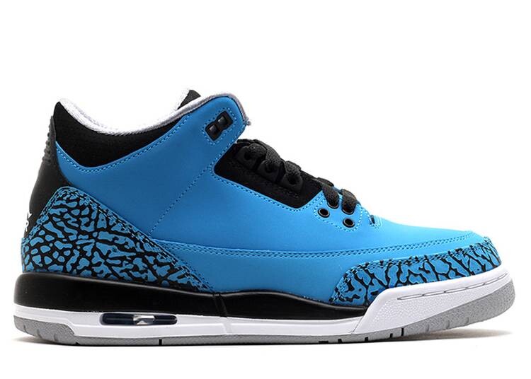 

Кроссовки AIR JORDAN 3 RETRO BG 'POWDER BLUE', синий