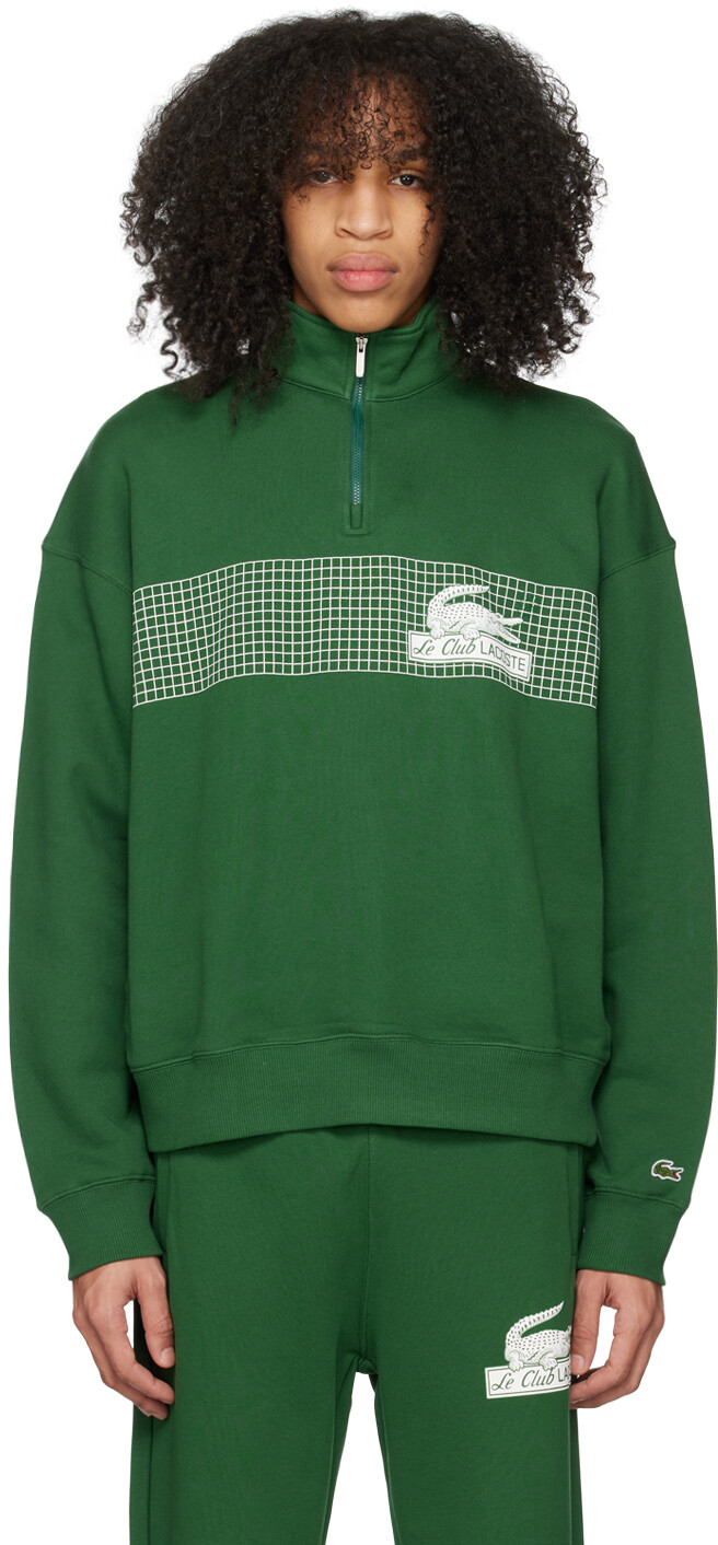 

Зеленый свитшот с принтом Lacoste