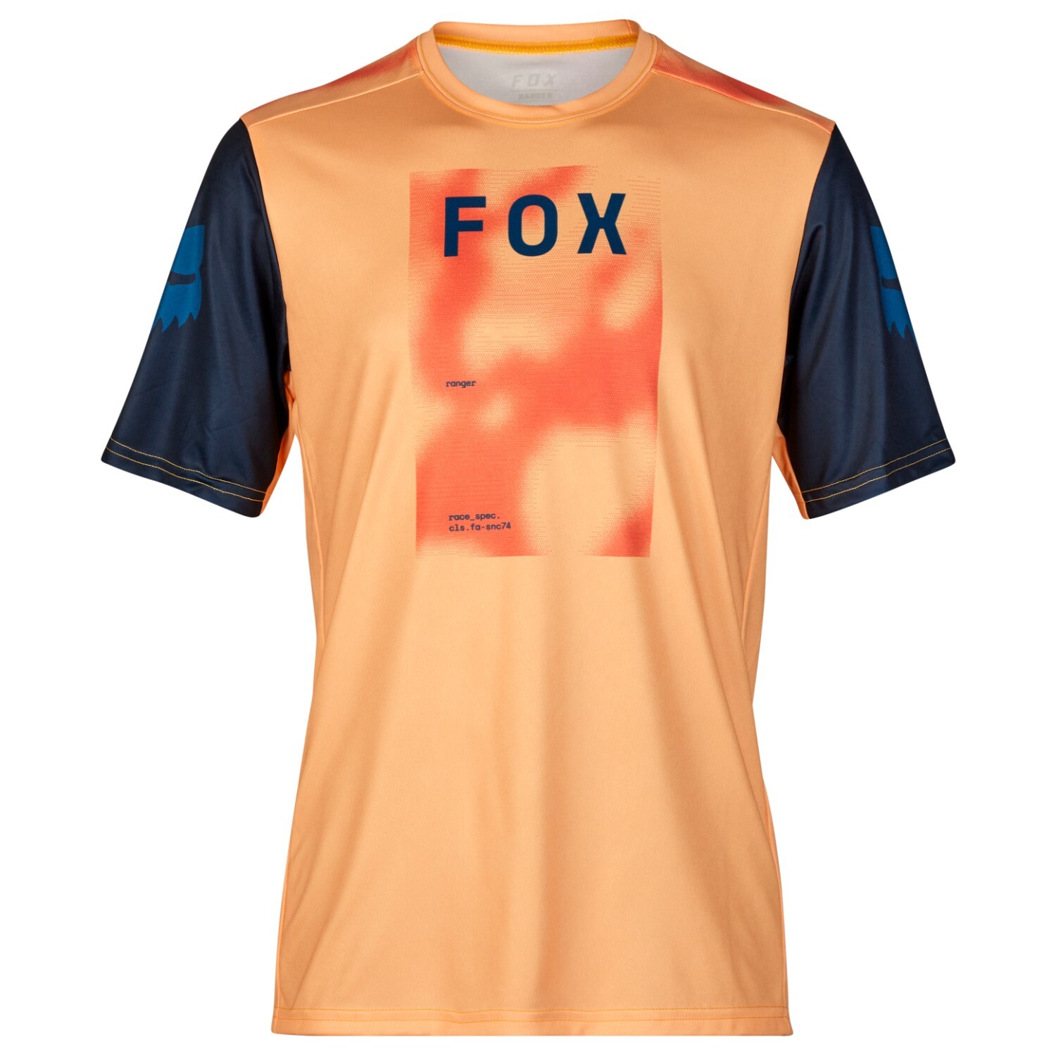 Велосипедный трикотаж Fox Racing Ranger S/S Jersey Race Taunt, цвет Orange Sherbet men jokic 15 murray 27 zeke nnaji nuggets jersey social recap 2020 21 custom 00 orange city basketball jersey