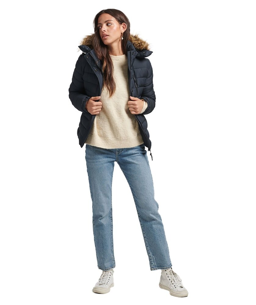 

Куртка Superdry Classic Faux Fur Fuji, синий