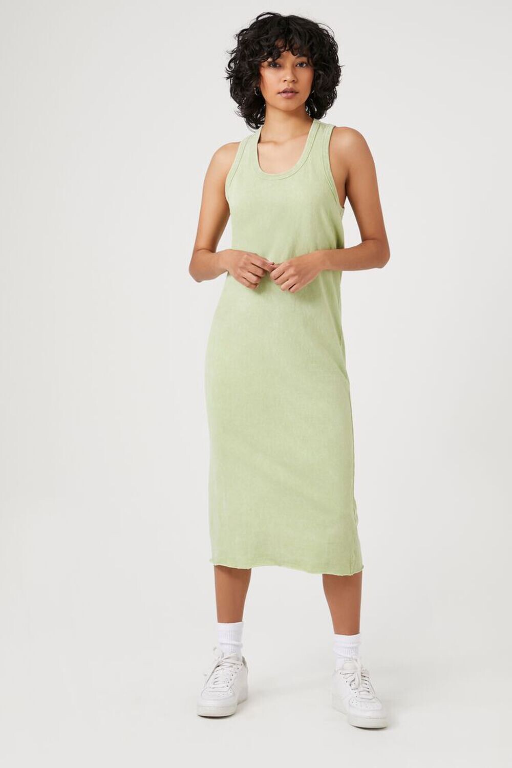 

Платье миди на бретелях Racerback Forever 21, оливковый, Зеленый