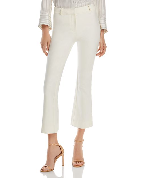 Укороченные расклешенные брюки с высокой талией Derek Lam 10 Crosby, цвет White
