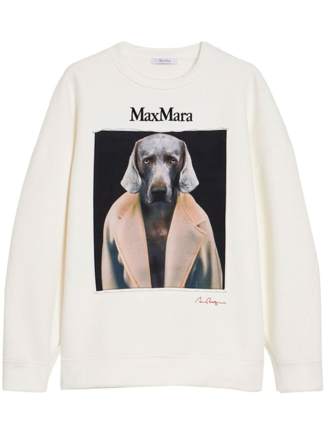 

Max Mara толстовка с принтом Wegman, белый