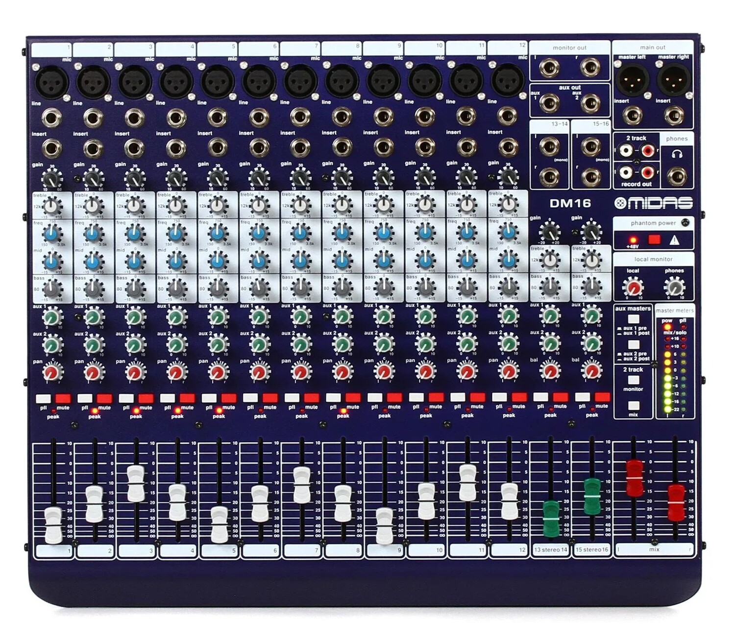

Midas DM16 16-канальный аналоговый микшер