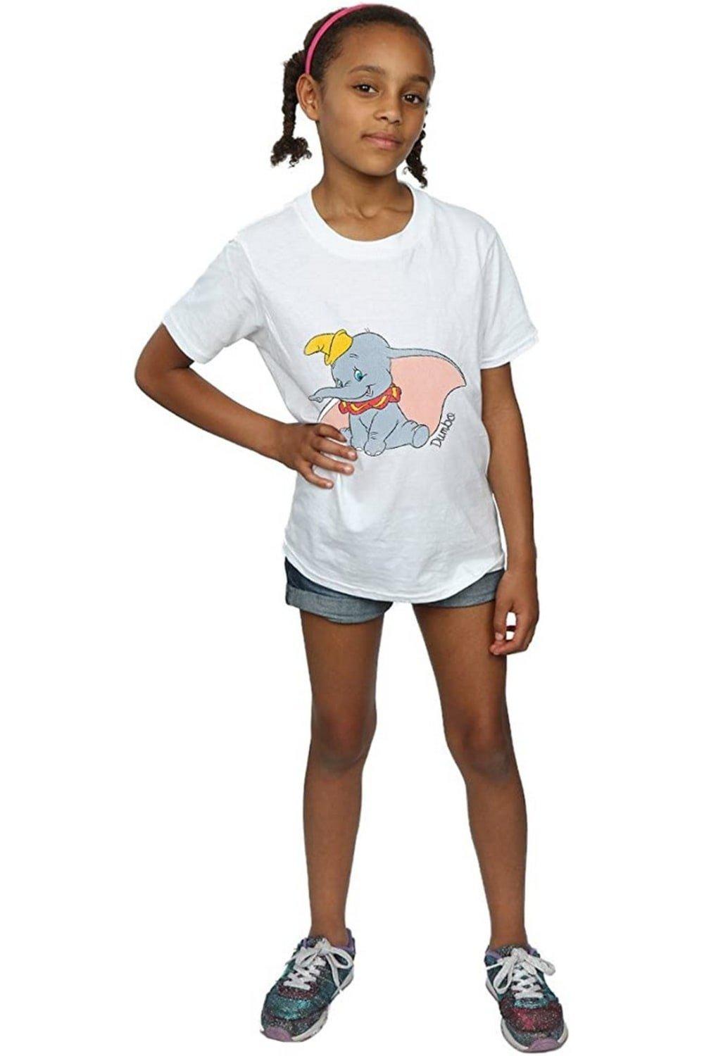 Классическая хлопковая футболка Dumbo, белый