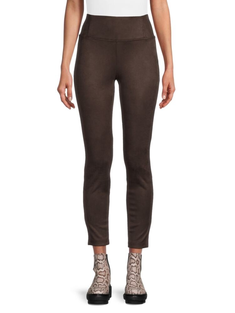 

Укороченные леггинсы с высокой талией Laundry By Shelli Segal, цвет Dark Brown
