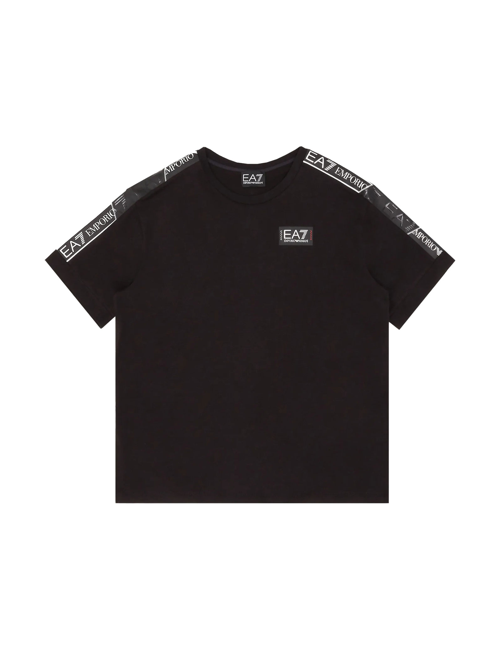 EMPORIO ARMANI Хлопковая детская футболка, черный