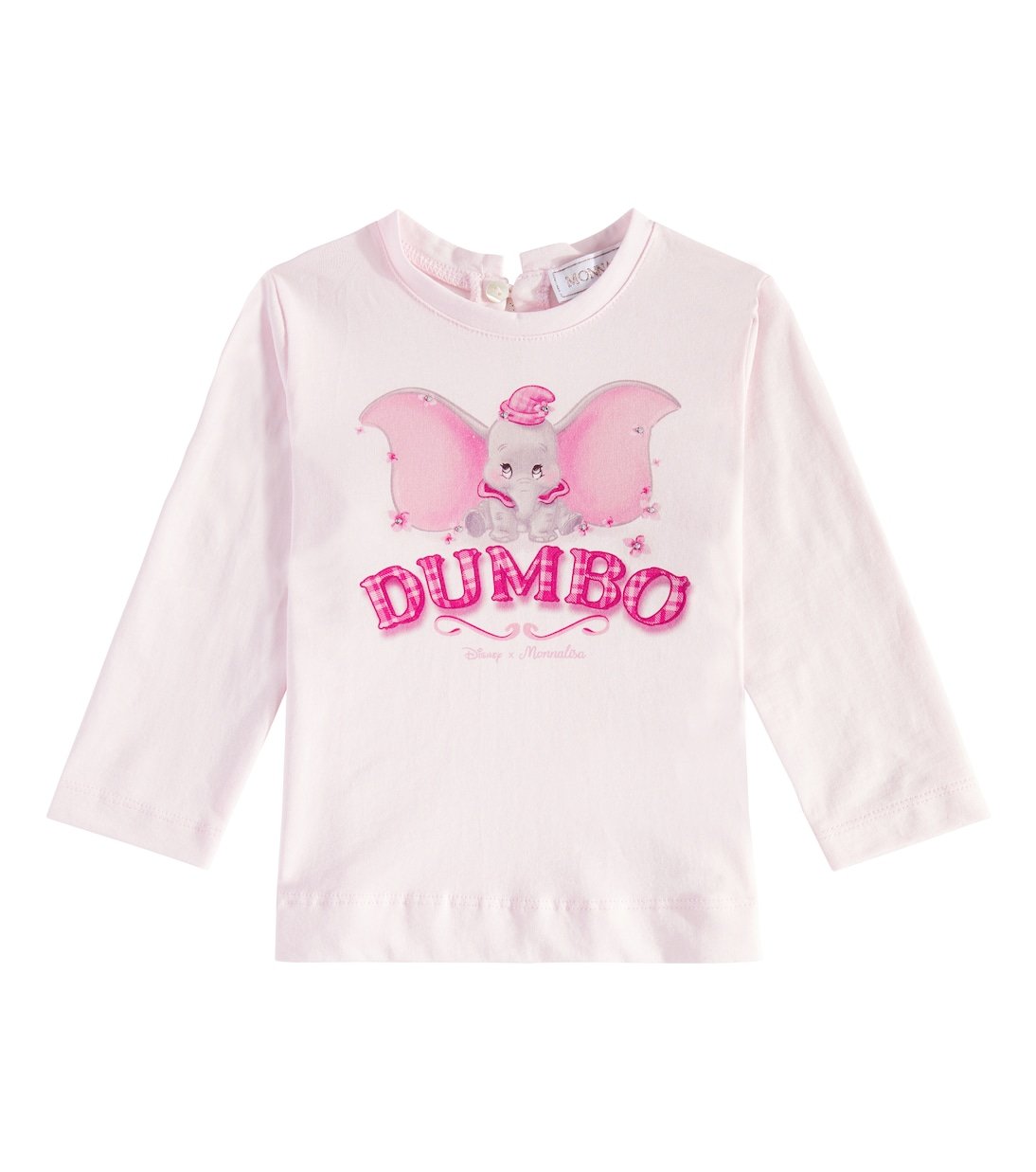 

Футболка из хлопкового джерси из коллаборации с Disney Baby Dumbo Monnalisa, розовый