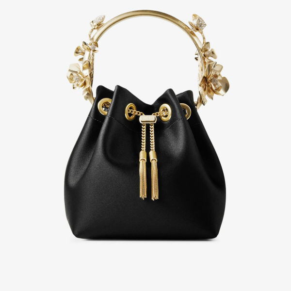 

Атласная сумка Bon Bon с верхней ручкой Jimmy Choo, черный
