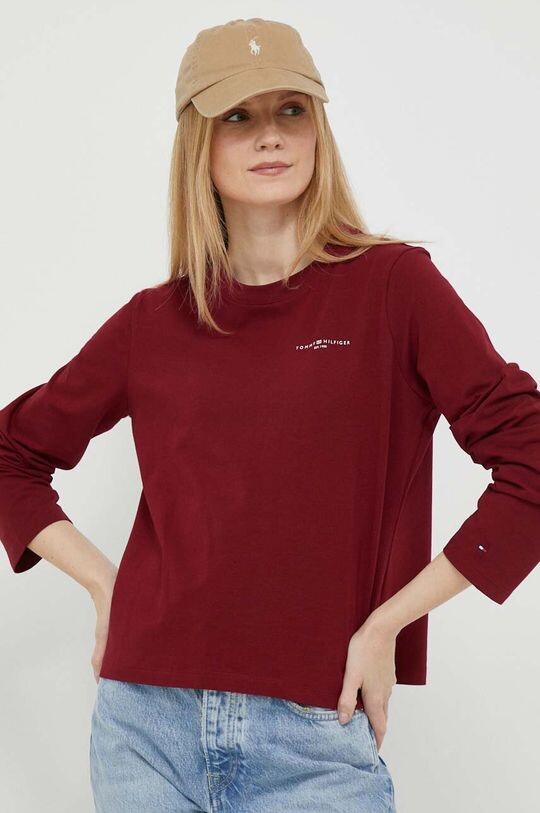 

Футболка с длинными рукавами Tommy Hilfiger, бордовый