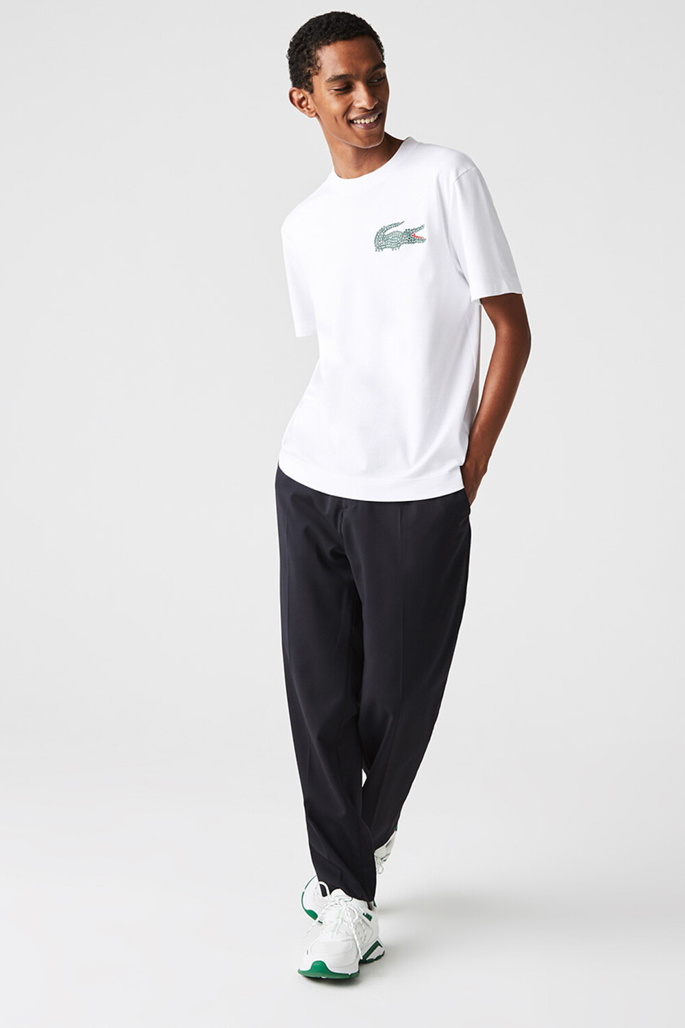 

Белый - мужская футболка 001 Lacoste, белый