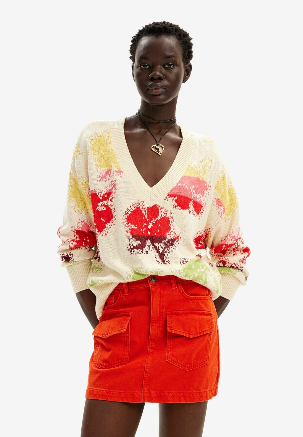 

Юбка А-силуэта POCKETS Desigual, цвет red
