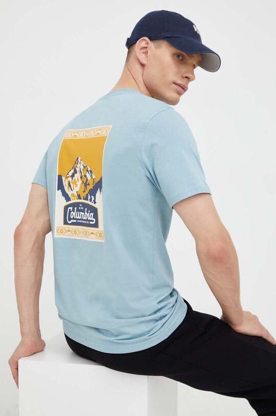 

Хлопковая футболка Columbia, синий
