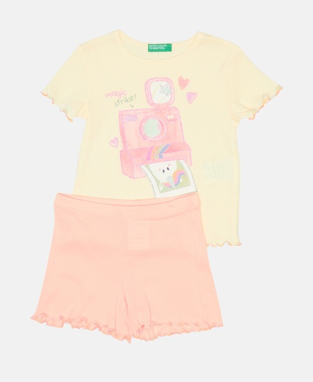 

Пижама United Colors of Benetton, желтый