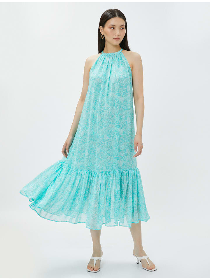 

Длинное платье KOTON, цвет blau gemustert
