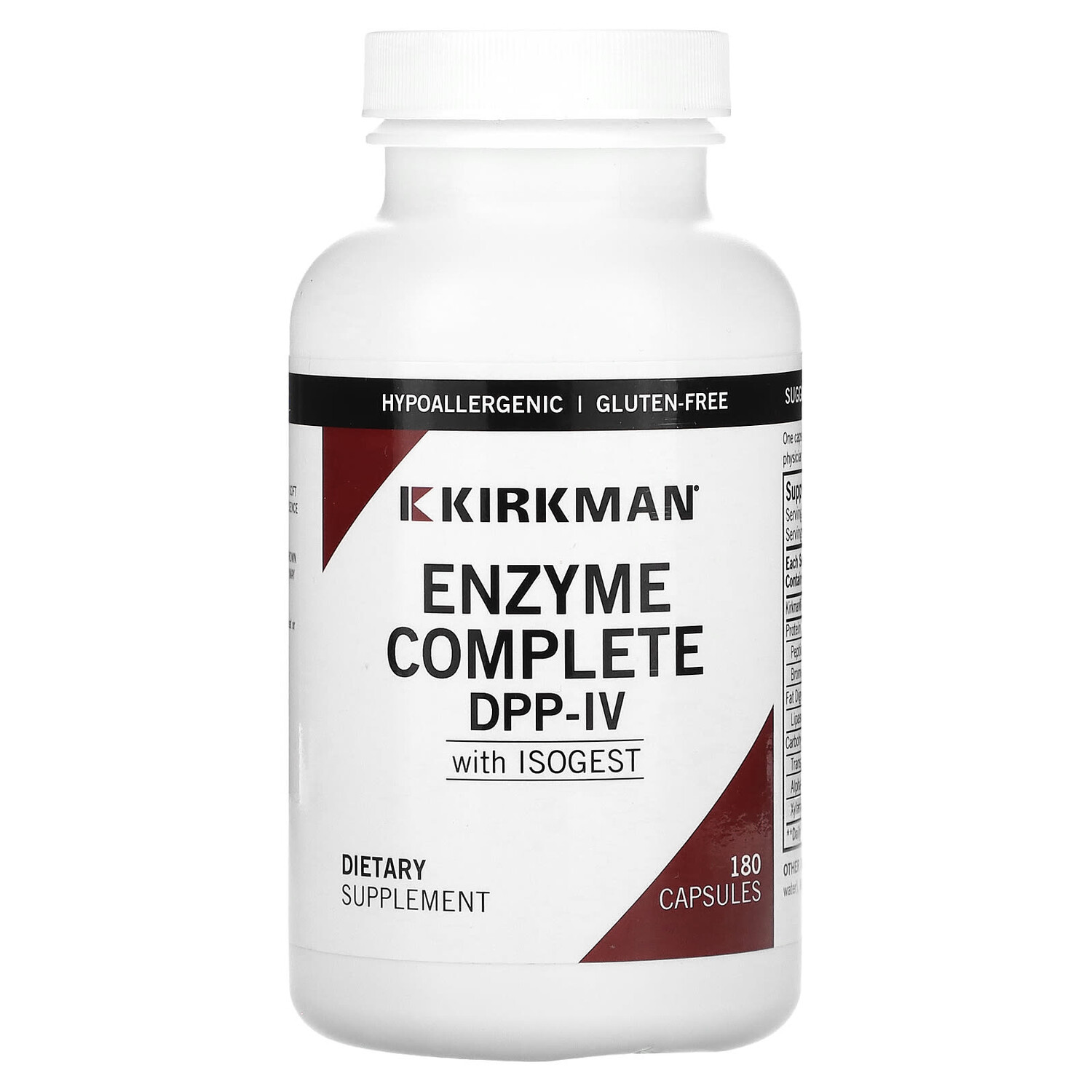 

Полный фермент DPP-IV с ISOGEST, 180 капсул, Kirkman Labs