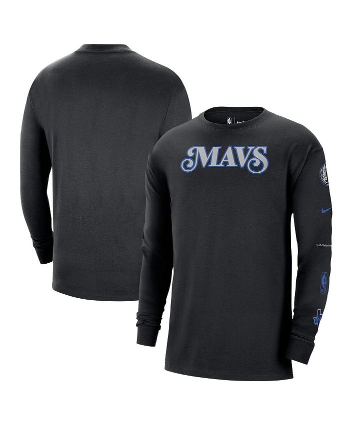 

Мужская черная футболка с длинным рукавом Dallas Mavericks 2023/24 City Edition Max90 Expressive Nike, черный