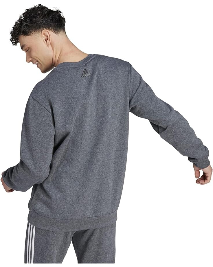 

Толстовка Adidas Essentials Fleece Big Logo Sweatshirt, цвет Dark Grey Heather
