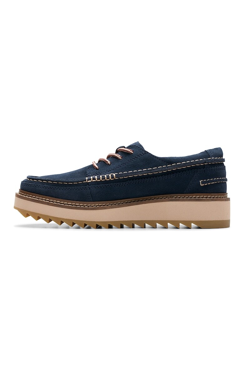 

Замшевые туфли на шнурках Clarks, синий