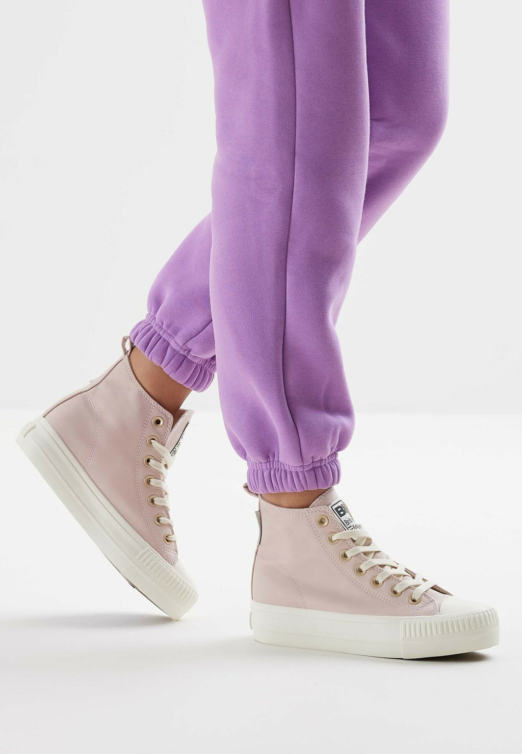 Высокие кеды Kaya Mid British Knights, цвет pink/off white кроссовки british knights taiga grey soft pink off white