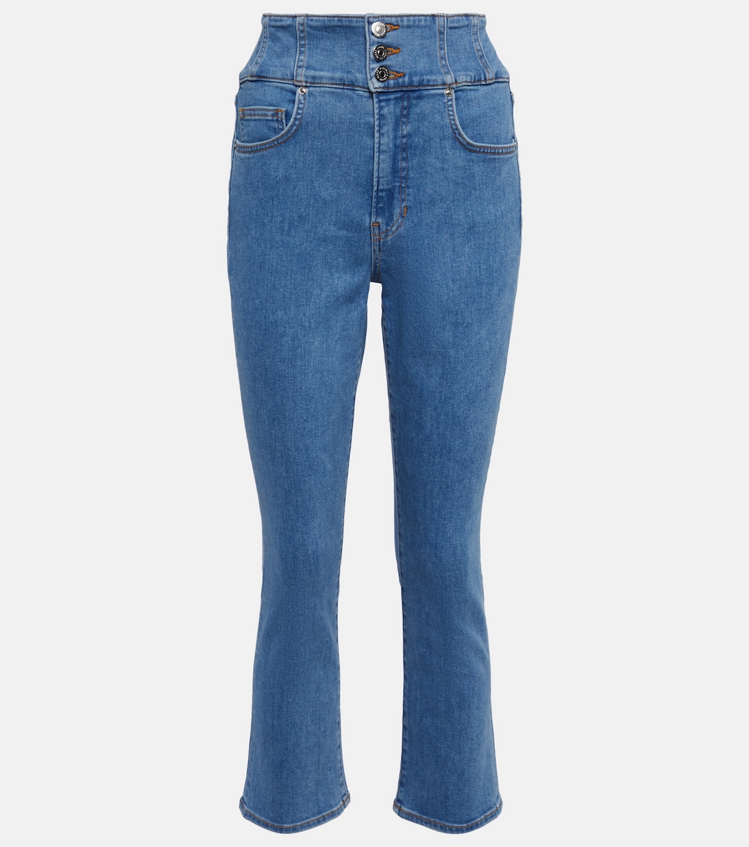 Расклешенные джинсы Carly с завышенной талией VERONICA BEARD, синий расклешенные джинсы carly со средней посадкой veronica beard цвет sierra blue