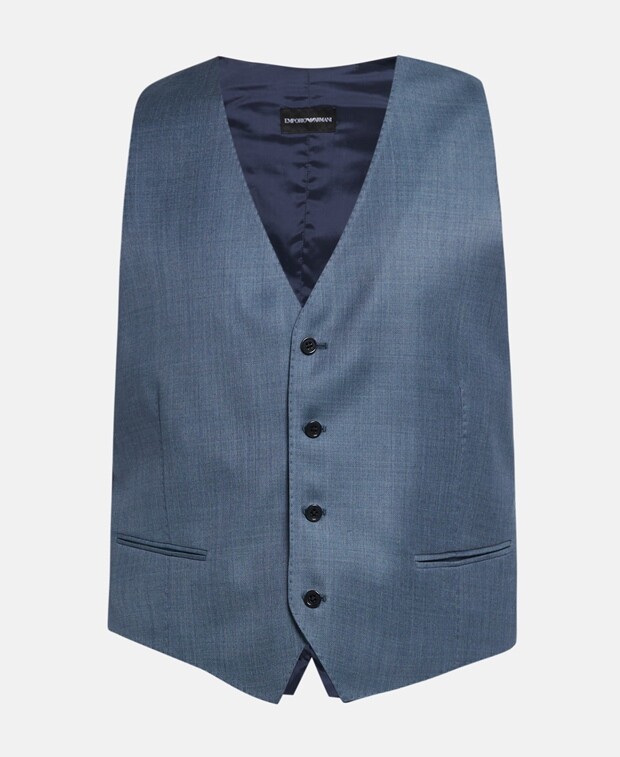 

Шерстяной жилет Emporio Armani, синий