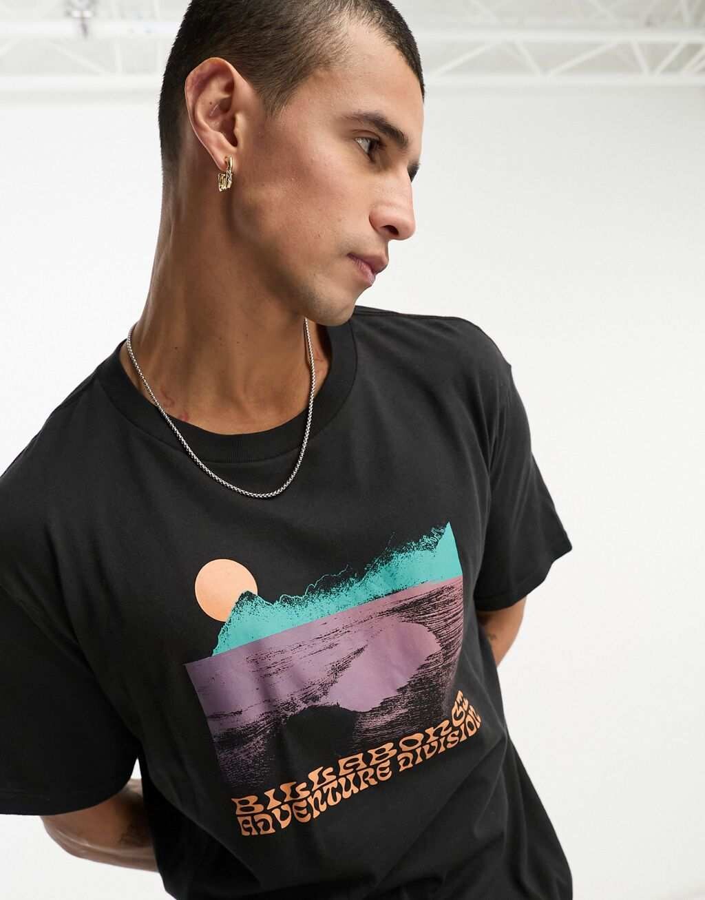 

Черная футболка с волнами Billabong Alaska, Черный
