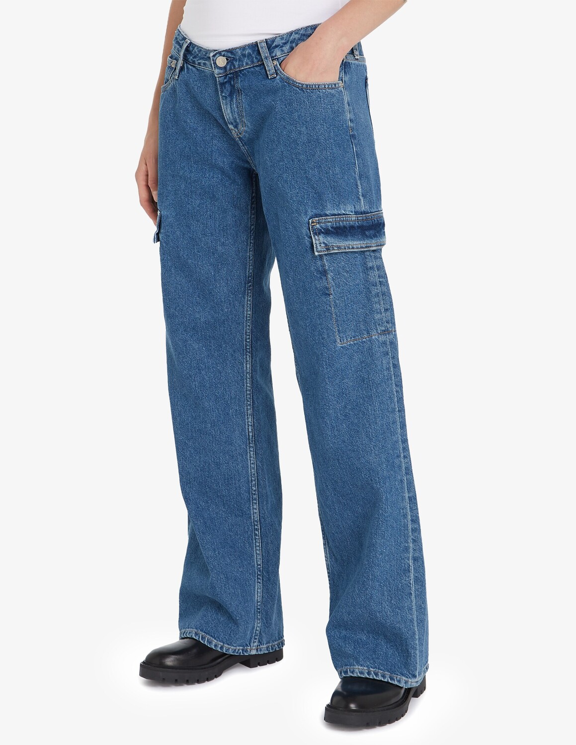 

Мешковатые джинсы с заниженной талией Calvin Klein Jeans, синий