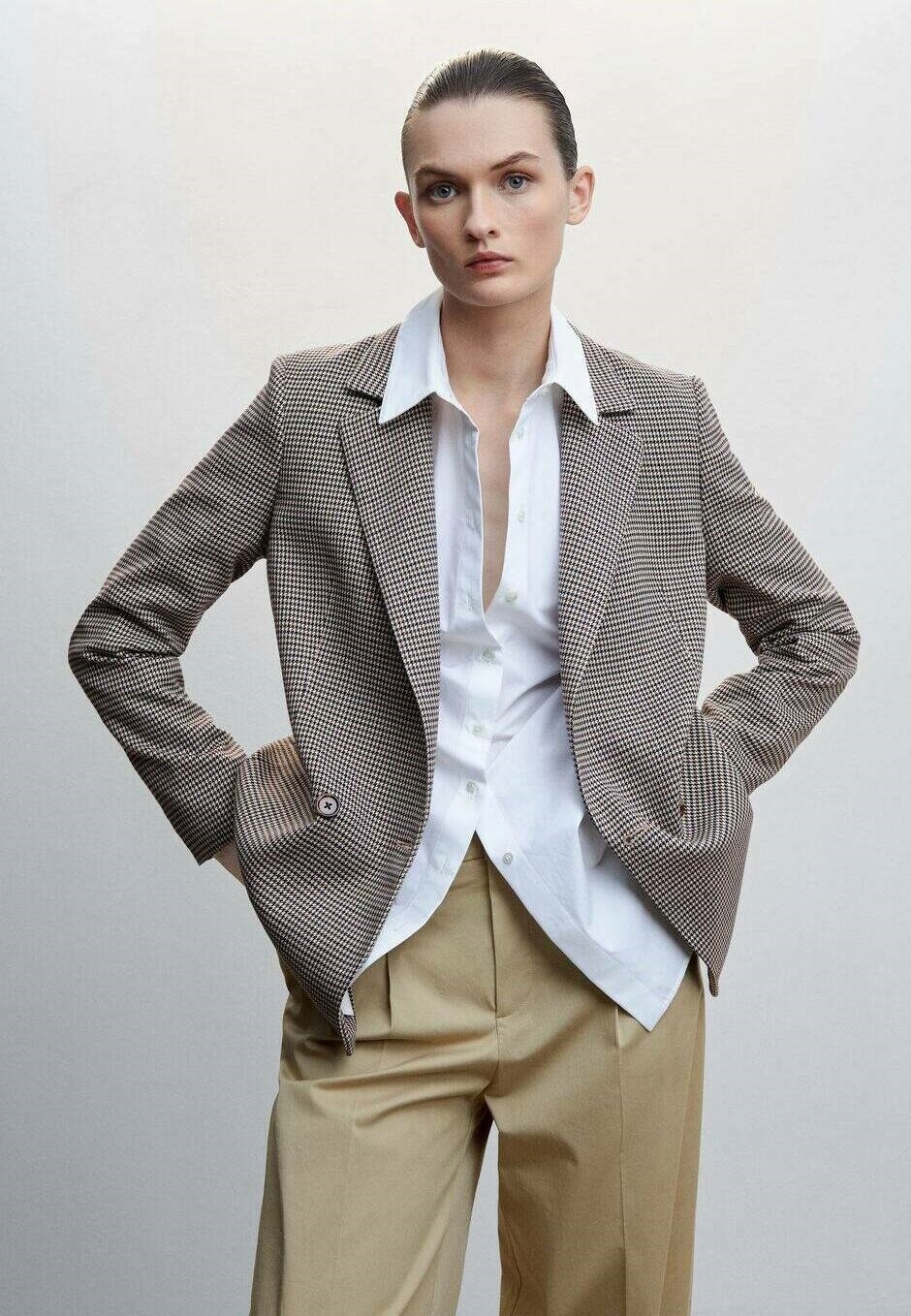

Блейзер Mango, коричневый