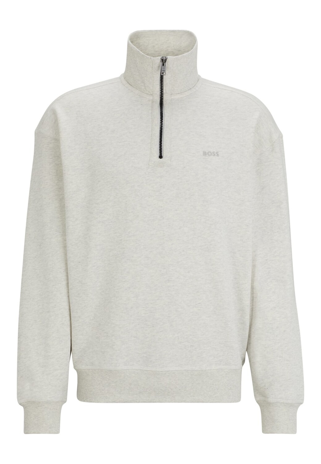 

Толстовка BOSS ZEGLITCHSTITCH Oversize Fit, светло-серый