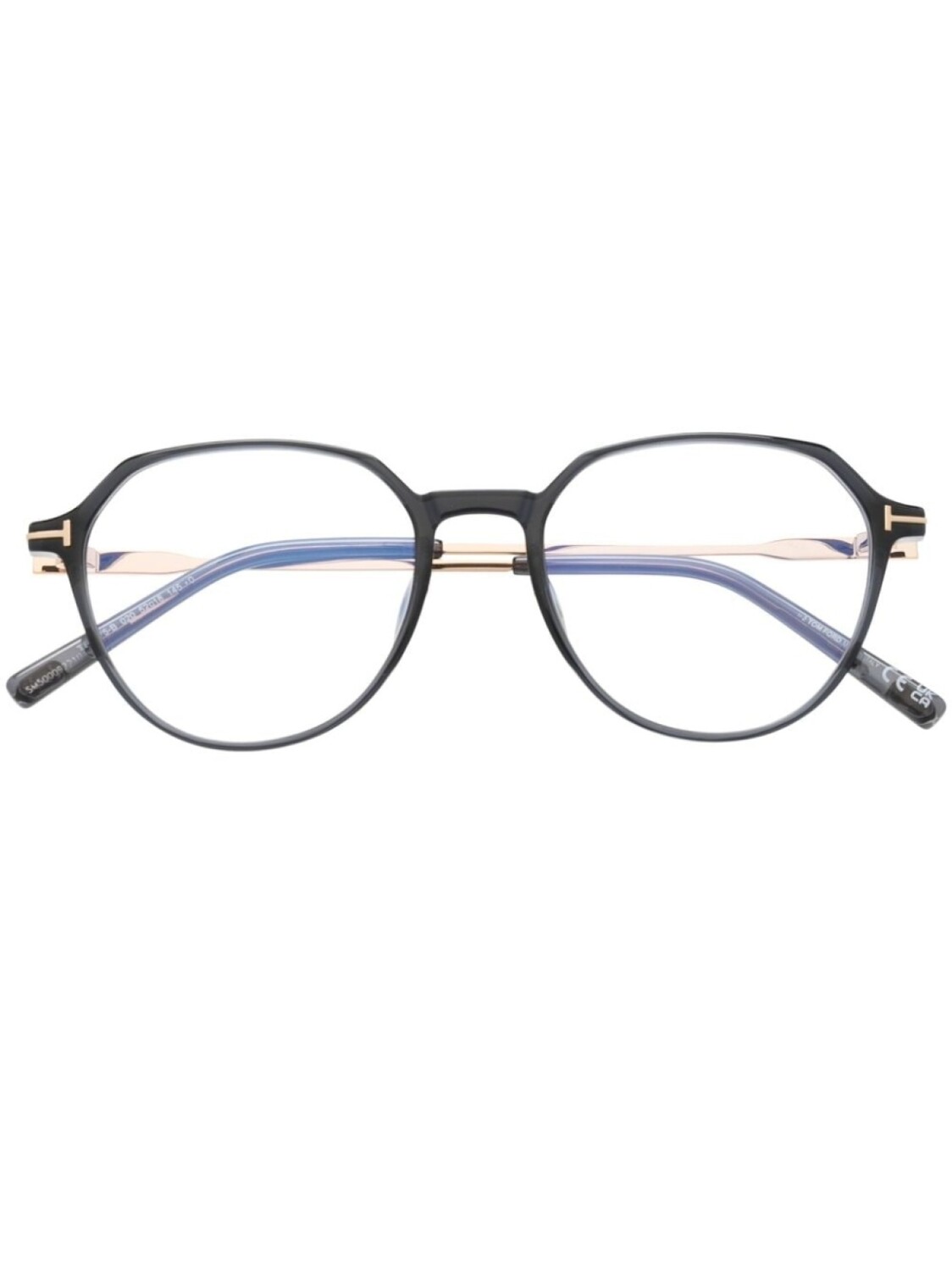 

TOM FORD Eyewear очки в круглой оправе с логотипом, синий
