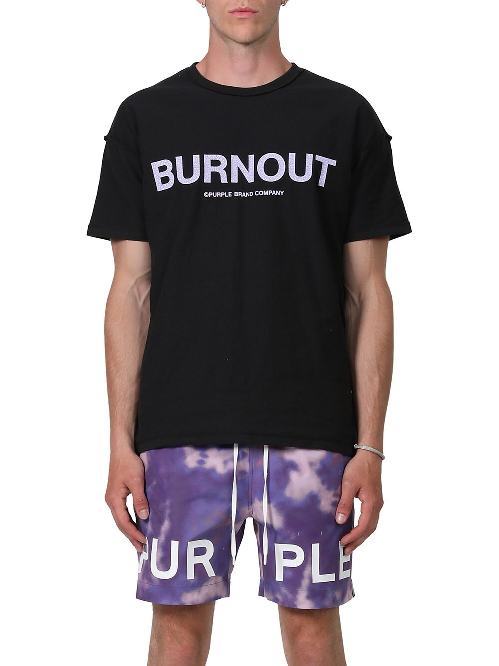 

Шорты с абстрактным принтом Purple Brand