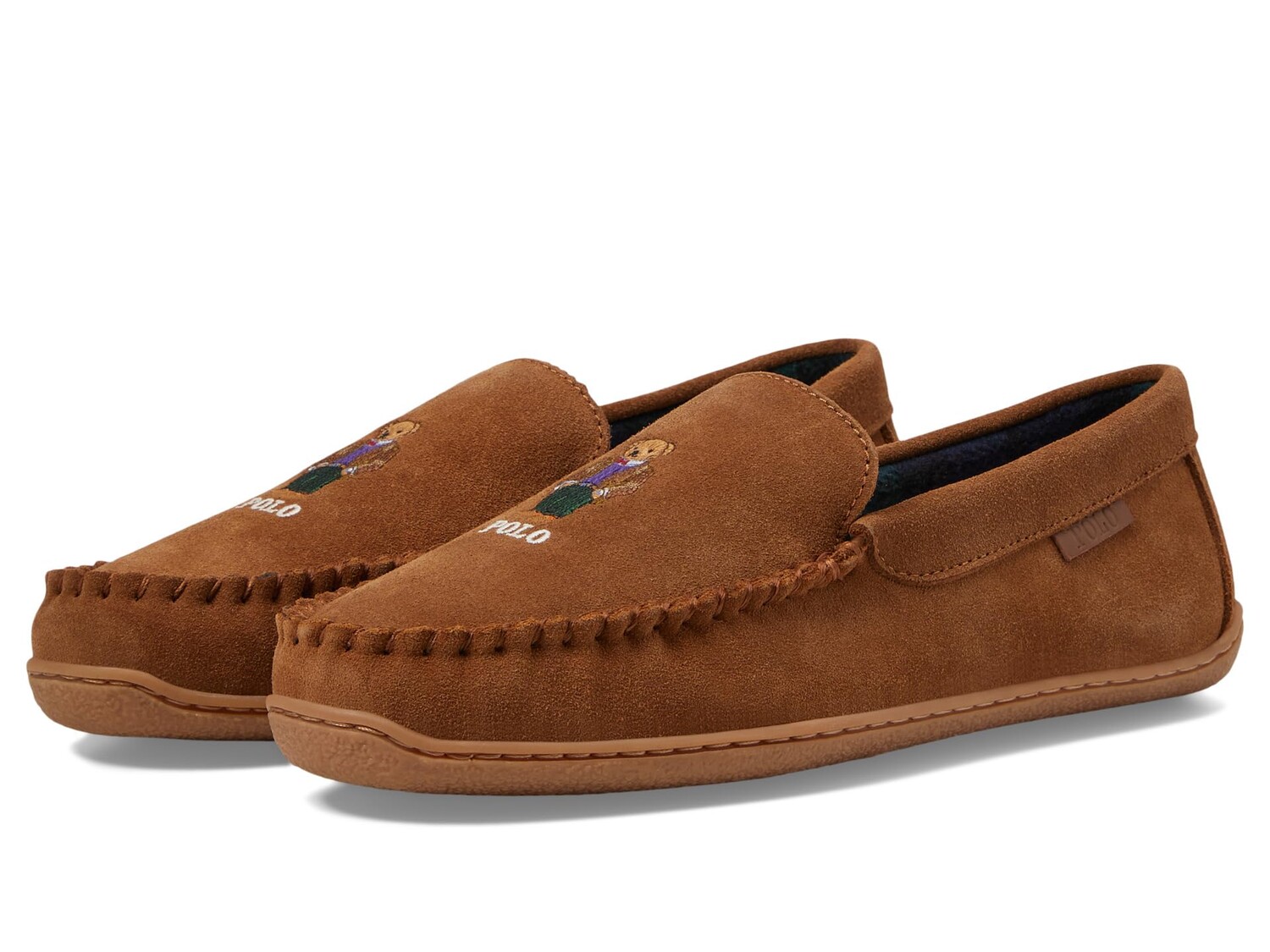 

Домашняя обувь Polo Ralph Lauren Snuff Suede Blackwatch Plaid w/Maddison Bear